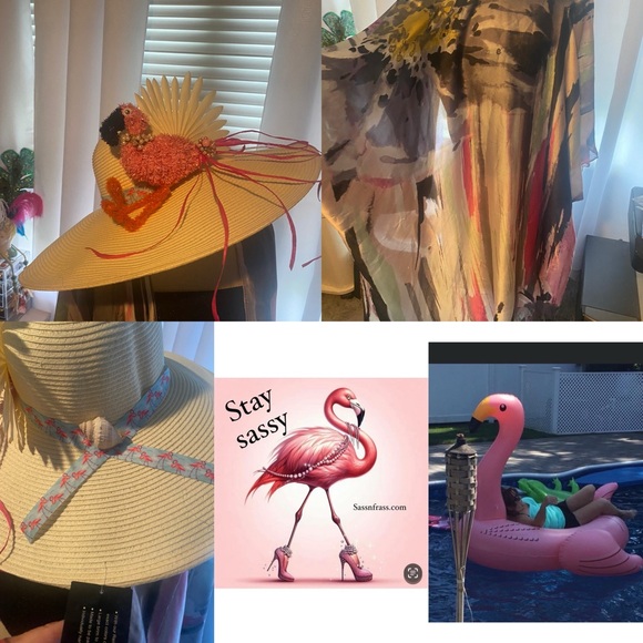 Why not be a FLAMINGO IN A FLOCK OF BIRDS 🦩🦩custom with Fab coverup. 🦩🦩🦩 - Picture 5 of 13